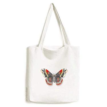 Imagem de Bolsa de lona 3D Kite Butterfly em estilo chinês, sacola de compras, bolsa casual