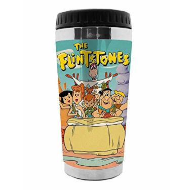 Imagem de Copo Térmico Hanna Barbera Flintstones Family In a Car Colorido em Polipropileno - Urban - 18x8,3 cm