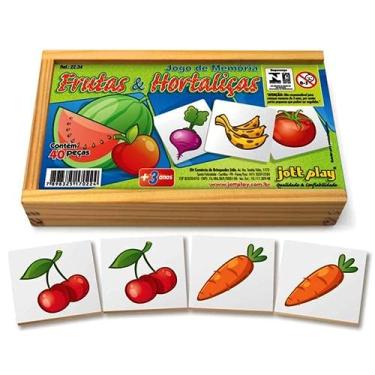 Imagem de Jogo De Memória Frutas E Hortaliças 40 Peças - Jottplay