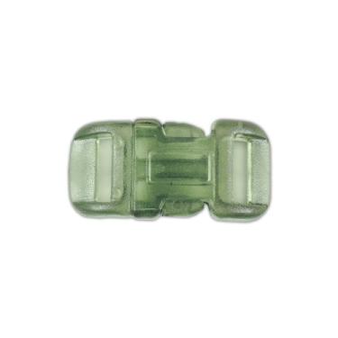 Imagem de Fivelas de liberação lateral transparentes curvadas – Fivelas de plástico com fecho lateral de 1,27 cm em 8 cores transparentes – Ótimo para joias artesanais, bolsas, coleiras de animais de estimação e projetos de artesanato (verde claro, pacote com 10)