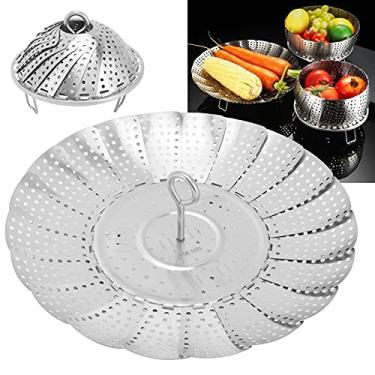 Imagem de Cesta vaporizadora, cesto vaporizador vegetariano, cesto para alimentos durável para frutos do mar, frutas e vegetais