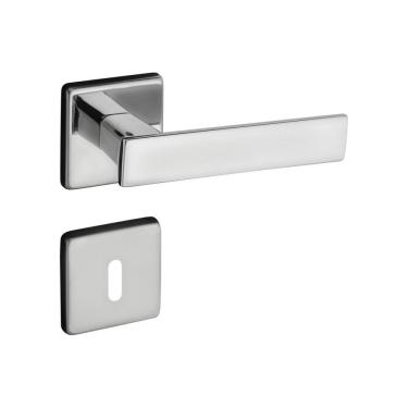 Imagem de Fechadura Quadra Roseta Quadrada Máquina 55mm Cromado Interno Pado