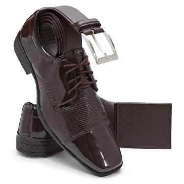 Imagem de Sapato Social Com Cinto e Uma Carteira Estilosos Moda Chic Confortável