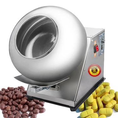 Imagem de MáQuina De Gelo EléTrica De 180W, MáQuina De Revestimento De Doces De 2-5Kg/H, MáQuina De Polimento De Revestimento De Chocolate, Para Revestimento De Bola De AçúCar, Polimento De Chocolate