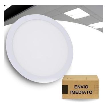 Imagem de Painel Plafon LED sobrepor Redondo 18W FRIO - Branco Frio