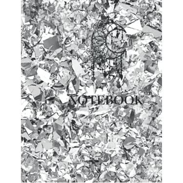 Imagem de Thought Notebook: Glossy cover with the moon as a dream catcher decorated with flowers and stars. Studies, school. Lined notebook.