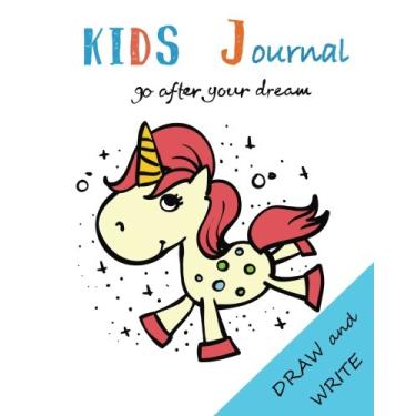 Imagem de Caderno infantil para desenhar e escrever: Série de Diário Infantil: Design de Caderno de Unicórnio