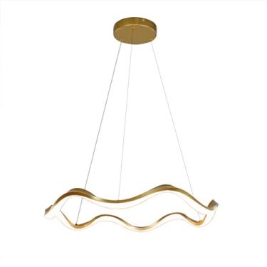 Imagem de Pendente Led Redondo Dourado 50cm Pd2010