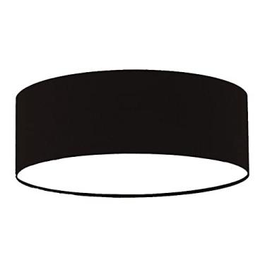 Imagem de Luminária Plafon Redondo Cúpula em Tecido 50x15 Cor:Preto5962