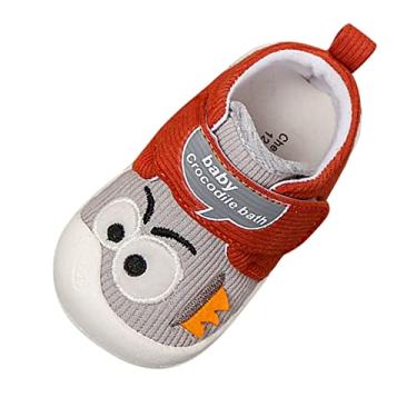 Imagem de Tênis infantil infantil infantil sapatos casuais sola macia bico redondo fivela sapatos 2 sapatos infantis, Cinza, 15-18 Months Infant