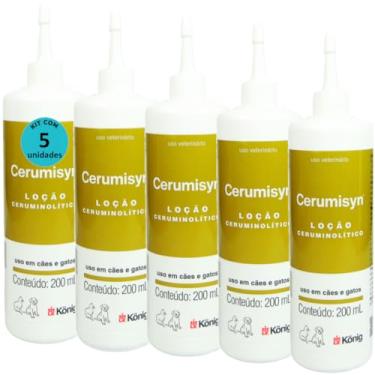 Imagem de Cerumisyn 200ml Loção Ceruminolítico König Kit Com 5 unid
