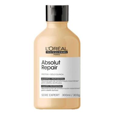Imagem de Loréal Pr Absolut Repair Gold Quinoa Shampoo Reparador 300 Ml  Serie E