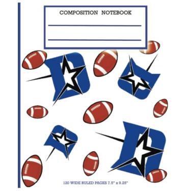 Imagem de Caderno de composição: futebol esportivo | Dickson Comets | Caderno pautado largo | Caderno de composição pautado largo, 19 x 23 cm, 120 páginas, para crianças, adolescentes e adultos