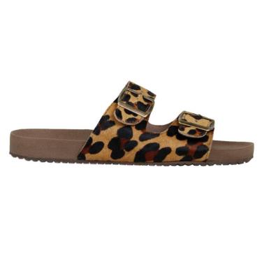 Imagem de Sandália Flat Rasteira Chinelo Feminino Sensação Do Momento Birken Onça