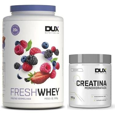 Imagem de Combo FRESH WHEY FRUTAS VERMELHAS - POTE 900 g + Creatina 300g Dux Nutrition