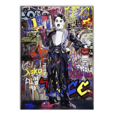 Imagem de Poster Decorativo Charles Chaplin Estilo Grafite Pop Art - Bhardo