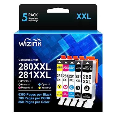 Imagem de 280 281 XXL Compatível 280XXL 281XXL Combo cartuchos de tinta de substituição para impressoras Canon Tinta PGI-280XXL PGI-281XXL PGI Tinta preta Use com PIXMA TS8120 TR8520 TS6120 TS6320 TR7520 TS9120