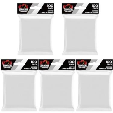 Imagem de 500 capas de cartas para cartões colecionáveis, tamanho padrão, protetores de cartas de baralho para cartões de beisebol, cartões esportivos, MTG, cartas de jogo de cartas Yugioh (transparentes)