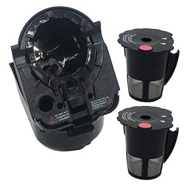Imagem de Conjunto de agulha de suporte de cápsula de substituição com 2 peças de substituição de filtro de café reutilizável 119367, compatível com todas as cafeteiras Keurig 2.0: K200, K225, K250, K300, K325,