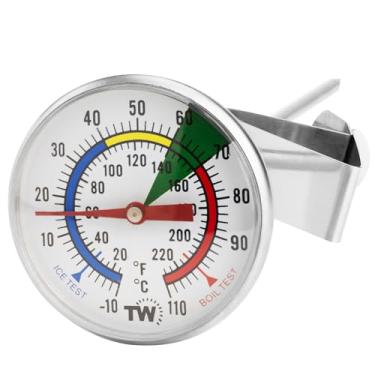 Imagem de Frothy Milk Thermometer With 175mm Stainless Steel Probe and Clip Barista Coffee