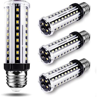 Imagem de Lâmpada de milho LED E26, lâmpada tubular de 16W equivalente a 100Watt 6000K luz do dia, 1600 lúmens super brilhante T10 lâmpada LED para lâmpada de mesa pingente aquário, não regulável, pacote com 4