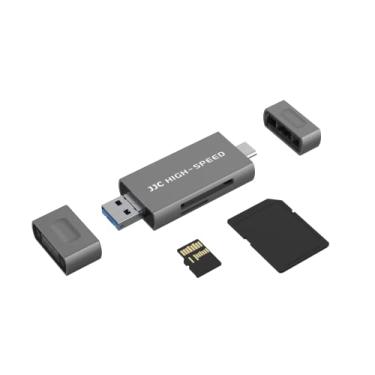 Imagem de JJC Adaptador de leitor de cartão micro SD UHS-II, porta de conexão micro USB 2.0 3 em 1 USB-A 3.1 USB-C 3.1, alta velocidade de transferência de até 312 MB/s, compatível com computador, laptop,