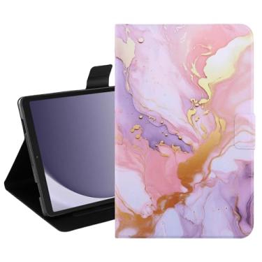 Imagem de Dteck Capa ultrafina para tablet Samsung Galaxy Tab A9 Plus de 11 polegadas 2023 (SM-X210/215/216) - Capa fólio leve de couro PU com suporte embutido e compartimentos para cartão