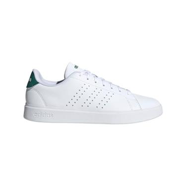 Imagem de adidas Tênis masculino Advantage 2.0, Branco/preto/verde colegial, 7