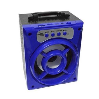 Imagem de Caixa De Som Bluetooth Portátil Com Rádio Fm Usb Tf Aero Azul-Unissex