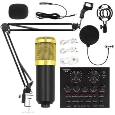 Imagem de Kit Youtuber Podcast com Microfone Condensador, Braço Articulado, Protetor Pop, Cabo, Fones de Ouvido