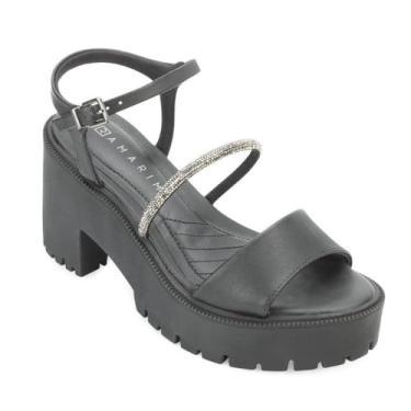 Imagem de Sandália Feminina Ramarim Salto Grosso Brilho- 23-54225