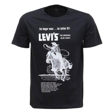 Imagem de Camiseta Masculina Preta Estampada Levi`s 37088