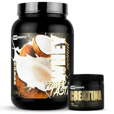 Imagem de Kit Pro Corps Whey 3W Power Taste 900g + Creatina Beta Alanina e Glutamina 100g (900g, Coconut)