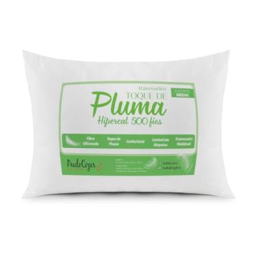Imagem de Travesseiro Toque de Pluma Pena Hipercal 500 Fios 50x70cm Antiácaro, Antialérgico, Lavável em Máquina