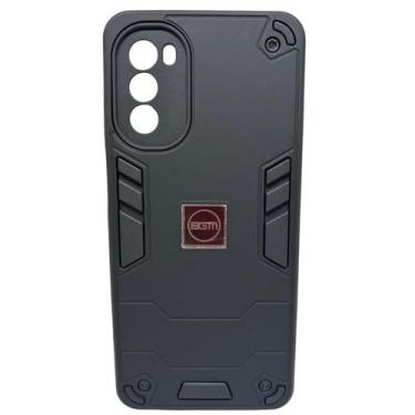 Imagem de Capa Capinha Armadura Resistente Preta Para Motorola Moto G52/G82 Anti