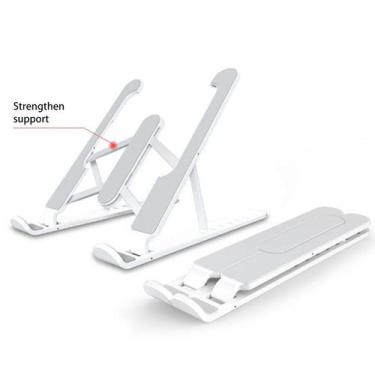 Imagem de Suporte para Notebook Laptops Ergonômico Dobrável Ajustável 860 BRANCO