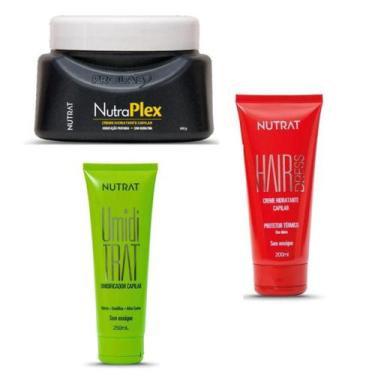Imagem de kit nutrat hair dress 200 ml + nutraplex 250 + umid trat 250 ml  - ati