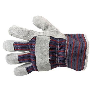 Imagem de Luva De Raspa Couro E Tecido Brasfort, Cinza