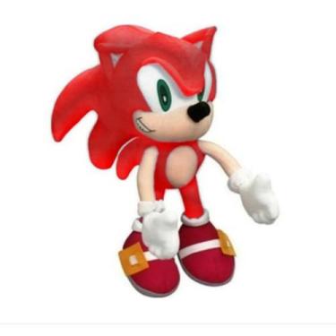 Imagem de Boneco Ouriço De Pelúcia Macia 50cm Top Vermelho - R.H STORE