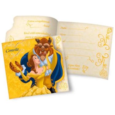 Imagem de Convite Bela e a Fera - 8 unidades - Regina Festas