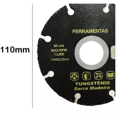 Imagem de Disco Serra Madeira Tungstênio Para Esmerilhadeira - Kvell