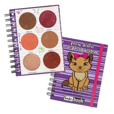 Imagem de Paleta Meu Diário Maquiagem Sombra Blush Iluminador Contorno - SAFIRA 