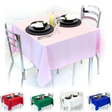 Imagem de Toalha de Mesa Retangular 6 Lugares 2,10 x 1,40 Lisa - Cozzilar, Rosa