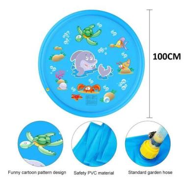 Imagem de Piscina inflavel com chafariz infantil brinquedo agua tapete refrescan