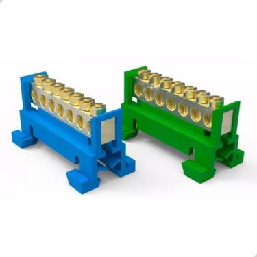 Imagem de Kit 2 Barramento Borneira Para Fio Terra E Neutro 7 Polos - Enerbras