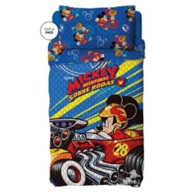 Imagem de Kit Colcha Bouti Mickey Sobre Rodas  Lepper c/ porta trav