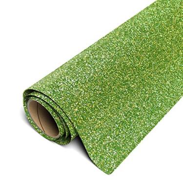 Imagem de Siser Glitter HTV Rolo de 29 cm x 5 m - Vinil de transferência de calor a ferro (verde claro)