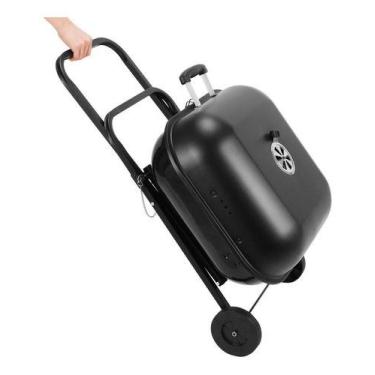 Imagem de Churrasqueira A Bafo A Carvão Portátil Montável Com Rodinhas - Importa