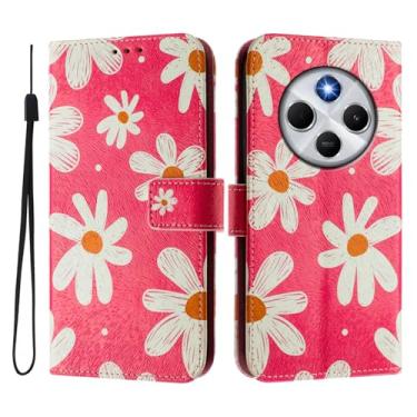 Imagem de Capa carteira para Xiaomi Poco C75, 3 compartimentos para cartão, 1 compartimento para dinheiro, capa flip de couro PU com padrão fofo, capa com fivela magnética à prova de choque, compatível com sem