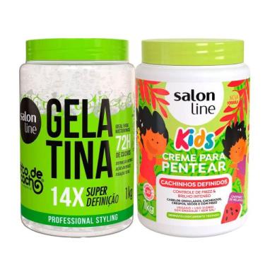 Imagem de Kit Gelatina Salon Line todecacho Super Definição 1Kg E Creme De Pente
